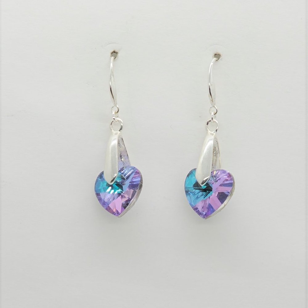 Glass Heart Earrings